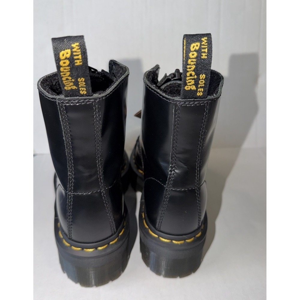Dr Martens Vegan Sinclair 5 Eye Zipped Tongue Platform In Black Size - Picture 4 of 11